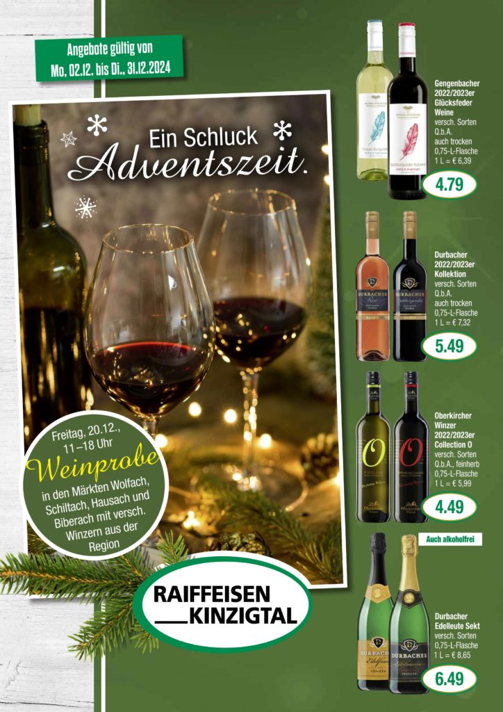 Ein Schluck Adventszeit - Angebot ab 02. Dezember 2024