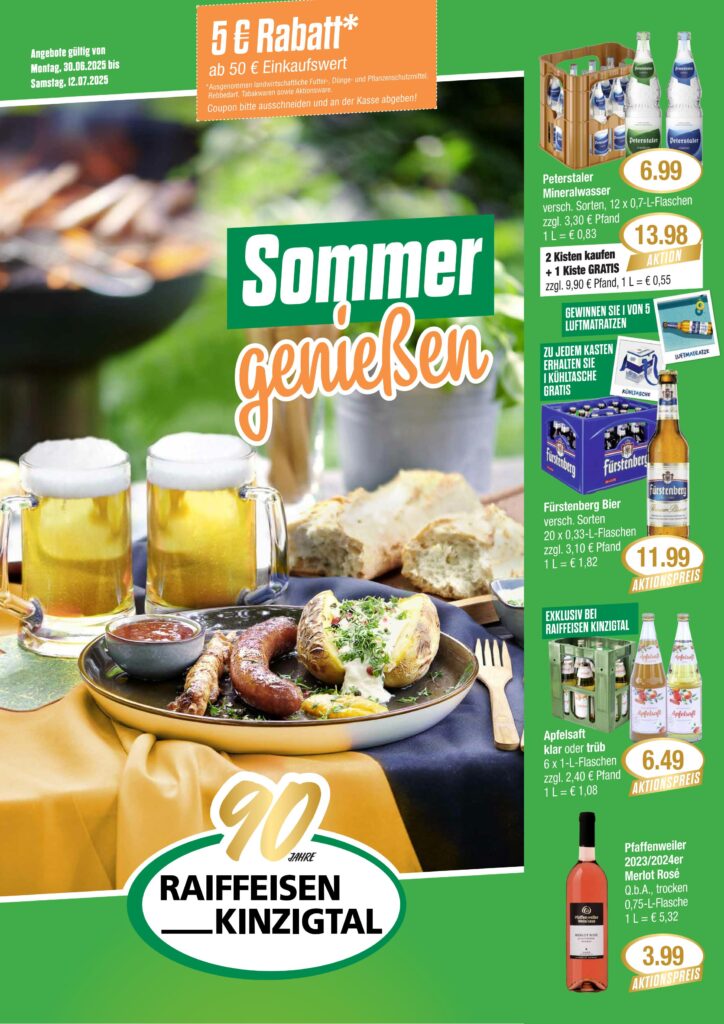 Sommer geniessen - Angebote ab 30.06.2025