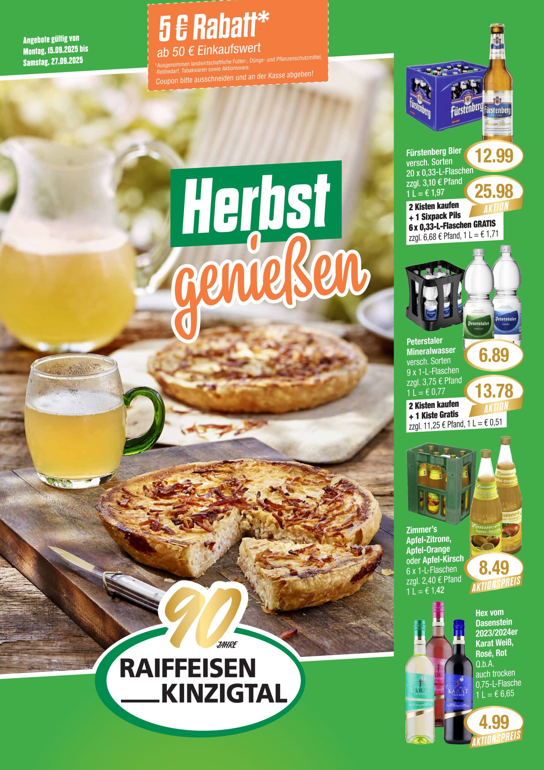Herbst geniessen - Angebote ab 15.09.2025