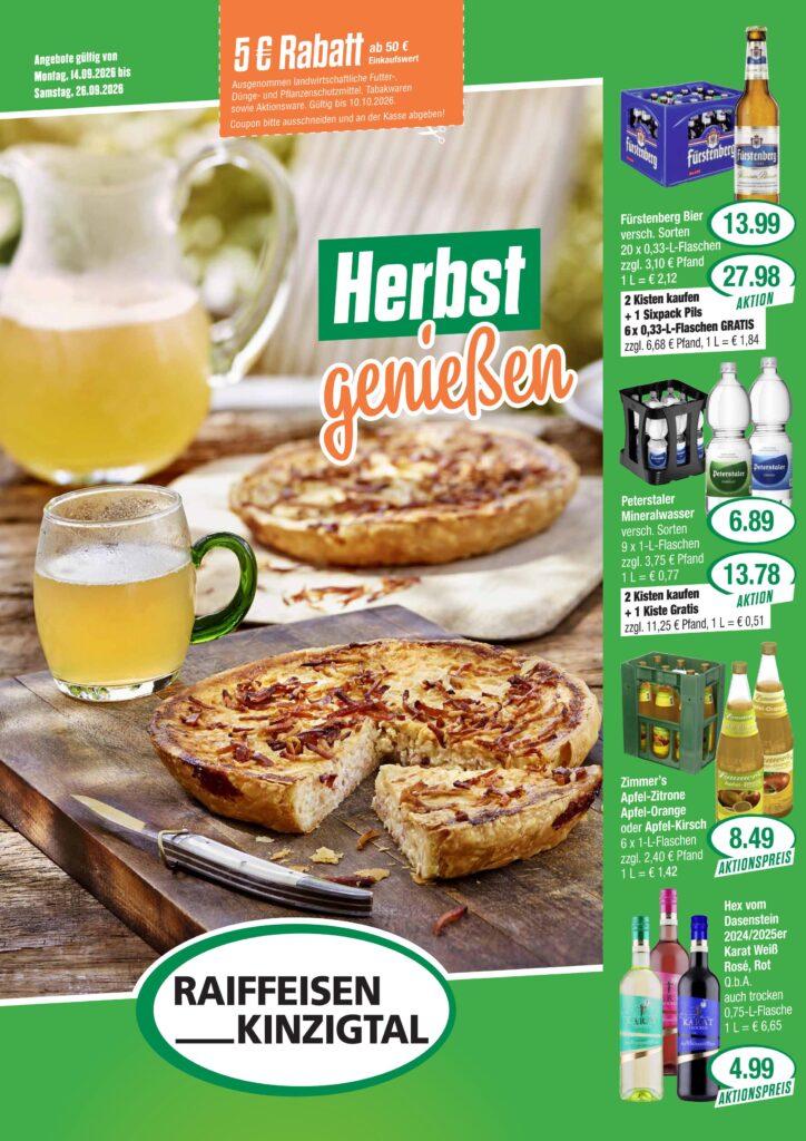 Herbst geniessen - Angebote ab 14.09.2026